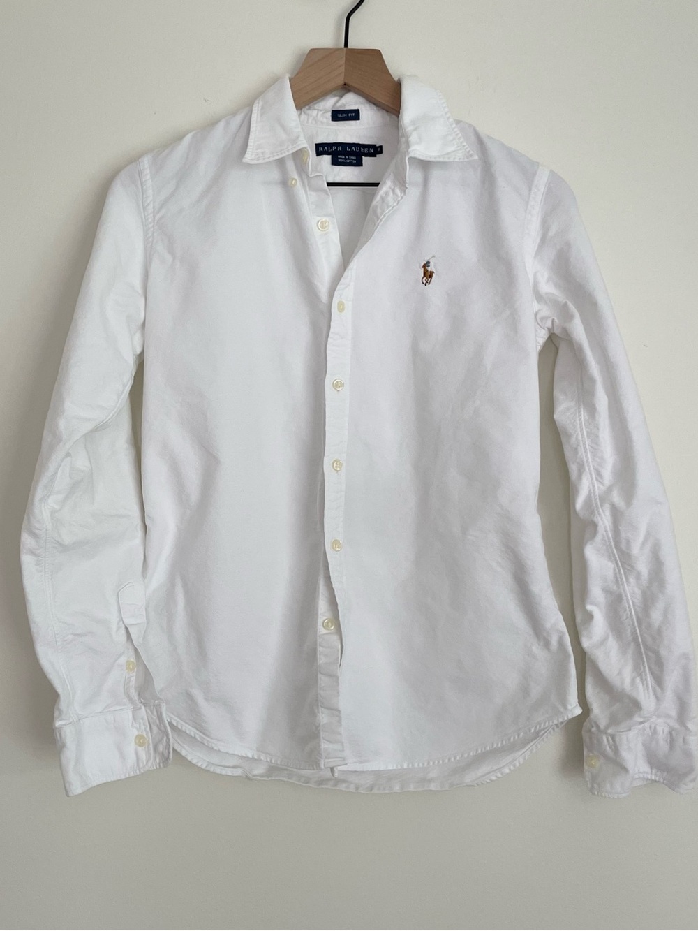 Ralph Lauren White Slim Fit Oxford Shirt - Picture 3 of 7